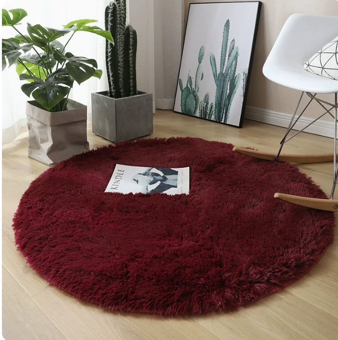 Fluffy Round Rugs: A Remarkable Living Room Makeover world linen