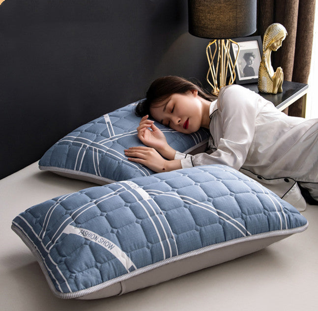 A Pair Of Quilted Oil Pillow Covers With Anti Slobber Head world linen