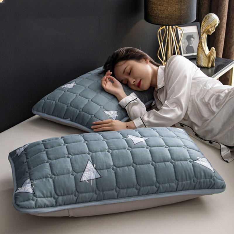 A Pair Of Quilted Oil Pillow Covers With Anti Slobber Head world linen