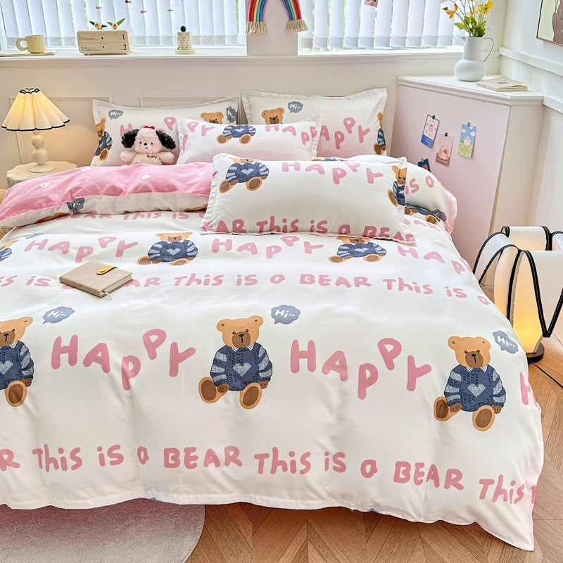 Household Pure Cotton Fashion Minimalist Bed Sheets world linen