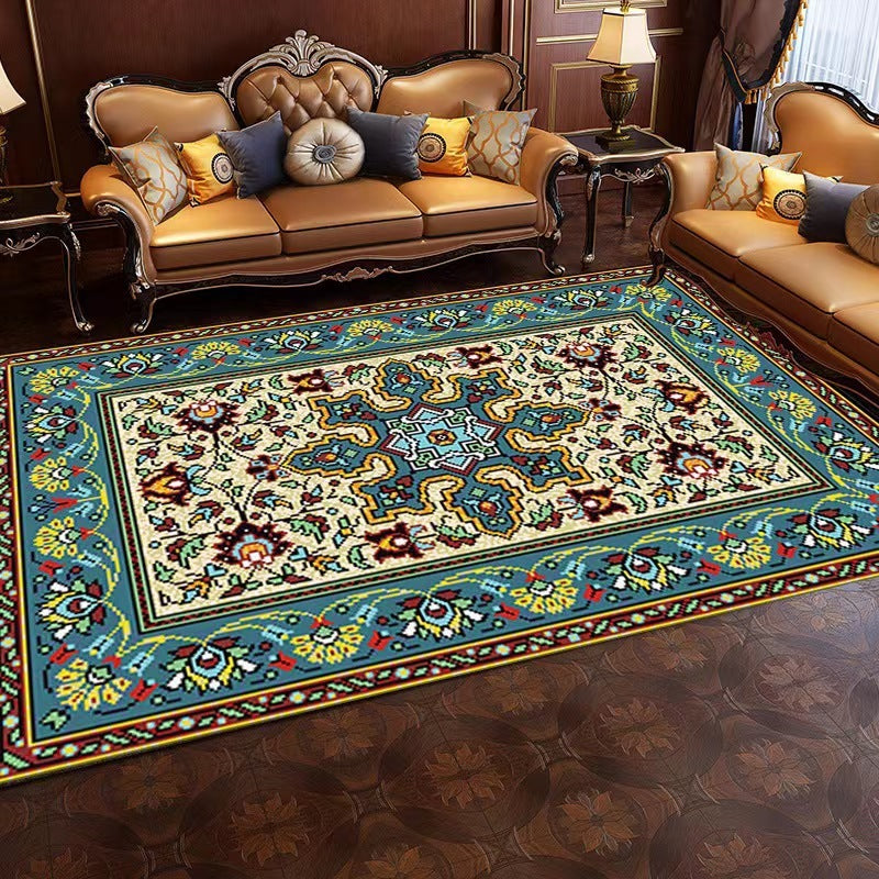 Moroccan Carpet Living Room Ethnic Style Floor Mat world linen