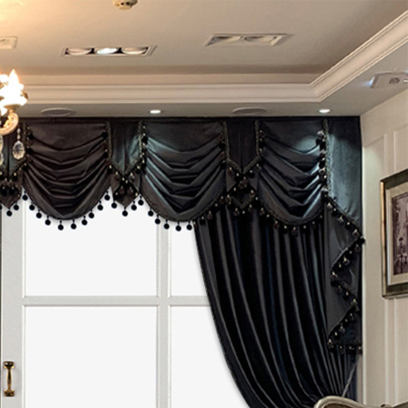 Luxury Black Velvet Curtains | Elegant Living & Dining Room