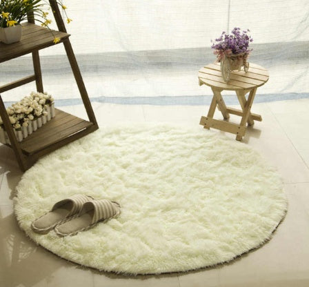 Fluffy Round Rugs: A Remarkable Living Room Makeover world linen