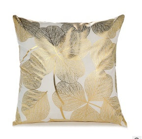 Elegant White & Gold Pillow Covers | Home Decor Accents