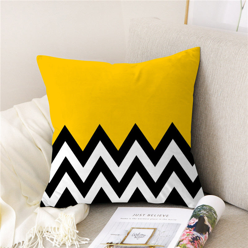 Pillow Linen Pillow Cover Peach Skin Velvet Sofa Cushion world linen