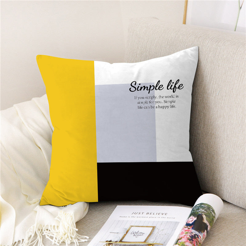Pillow Linen Pillow Cover Peach Skin Velvet Sofa Cushion world linen