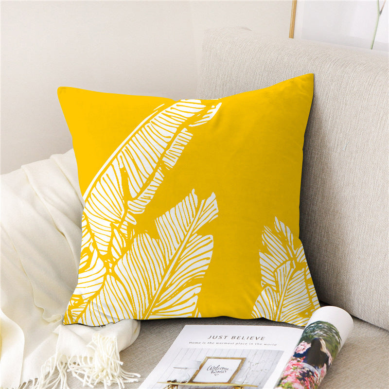 Pillow Linen Pillow Cover Peach Skin Velvet Sofa Cushion world linen