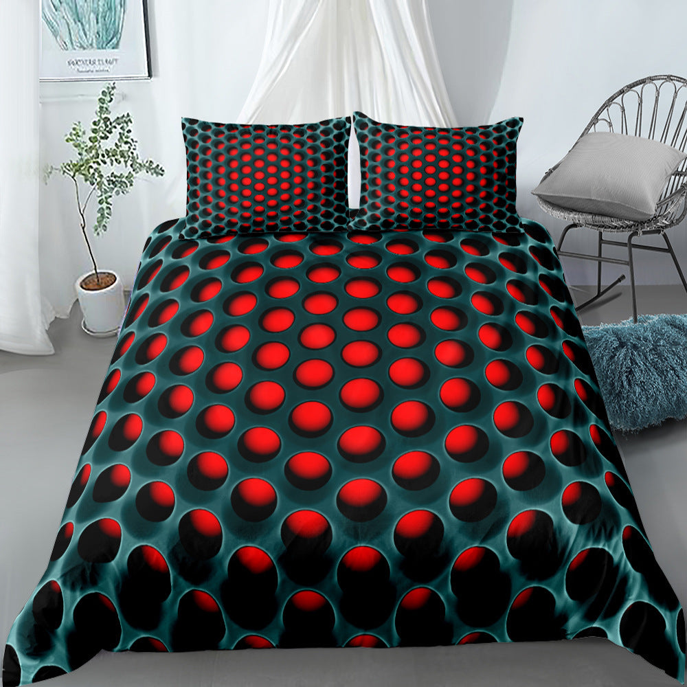 Home textile three-piece honeycomb duvet cover world linen
