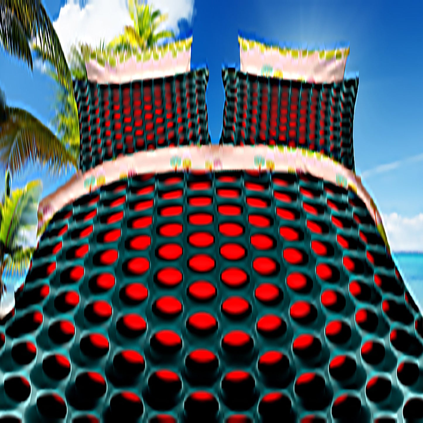 Home textile three-piece honeycomb duvet cover world linen