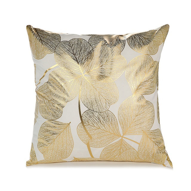 Elegant White & Gold Pillow Covers | Home Decor Accents