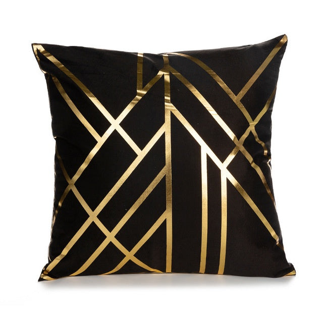 Elegant White & Gold Pillow Covers | Home Decor Accents