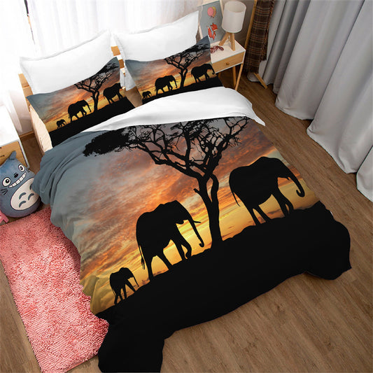 Elephant photo duvet cover world linen