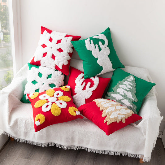 Home Christmas Atmosphere Decorative Pillow Covers world linen
