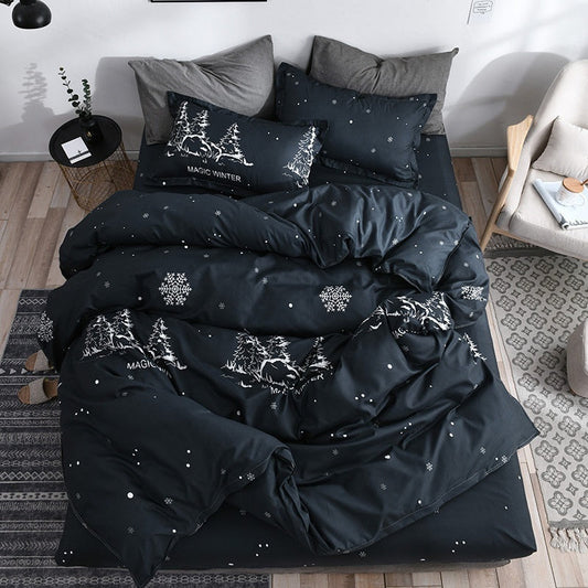 Household Pure Cotton Fashion Minimalist Bed Sheets world linen