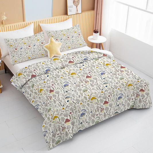 Mushroom Comforter Set – Soft 3PC Bedding in All Sizes