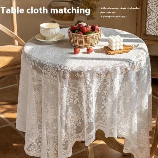 New Lace White Vintage Tablecloth