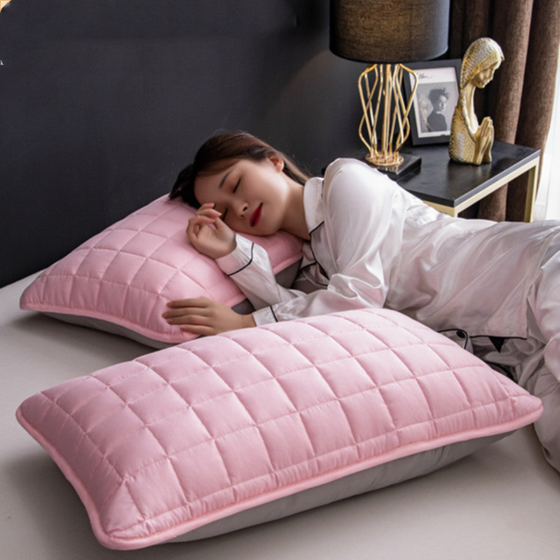 A Pair Of Quilted Oil Pillow Covers With Anti Slobber Head world linen