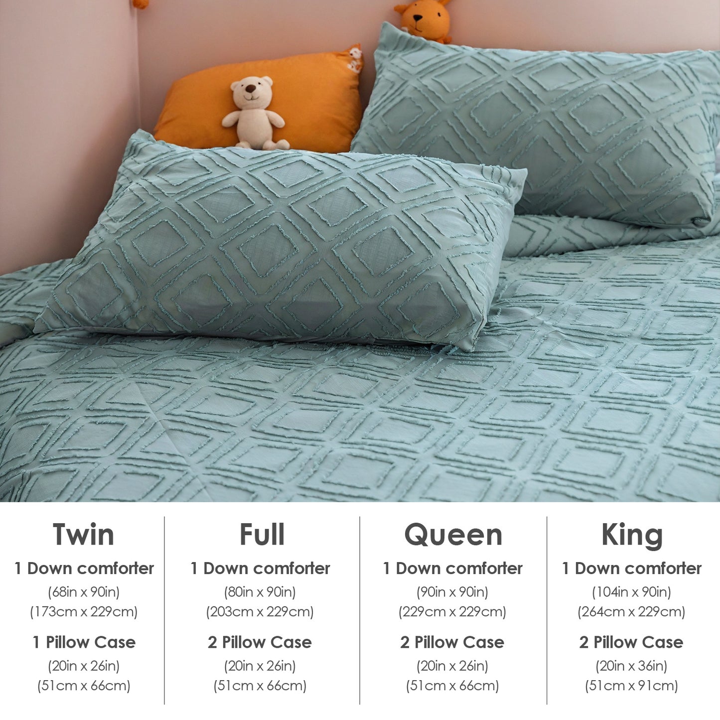 Boho Quilt Cover Set – Tufted, Washable, Hotel Quality